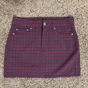 Plaid American Eagle Mini Skirt